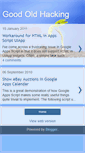 Mobile Screenshot of goodoldhacking.blogspot.com