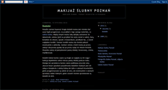 Desktop Screenshot of makijaz-slubny-poznan.blogspot.com