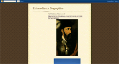Desktop Screenshot of extraordinarybiographies.blogspot.com