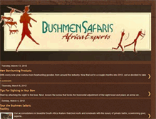 Tablet Screenshot of bushmensafaris.blogspot.com