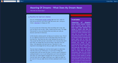 Desktop Screenshot of dreams-analysis-meaning.blogspot.com