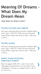 Mobile Screenshot of dreams-analysis-meaning.blogspot.com