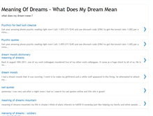 Tablet Screenshot of dreams-analysis-meaning.blogspot.com