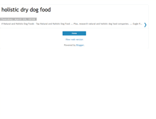 Tablet Screenshot of holisticdrydogfood.blogspot.com