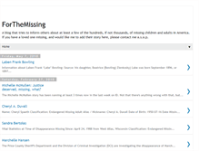 Tablet Screenshot of forthemissing.blogspot.com