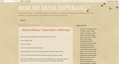 Desktop Screenshot of bemmequeresperanca.blogspot.com