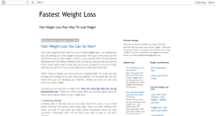 Desktop Screenshot of fastweightlossanyone.blogspot.com