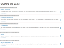 Tablet Screenshot of crushingthegame.blogspot.com