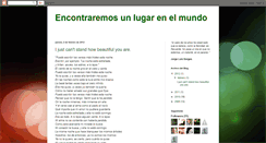 Desktop Screenshot of encontraremosunlugarenelmundo.blogspot.com