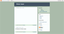 Desktop Screenshot of khmerasean.blogspot.com