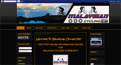 Desktop Screenshot of malaysiancyclingnet.blogspot.com