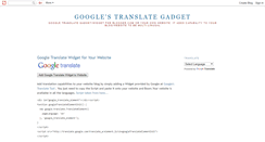 Desktop Screenshot of googletranslategadgets.blogspot.com