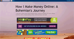 Desktop Screenshot of howimakemoneyonlineabohemiansjourney.blogspot.com