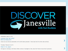Tablet Screenshot of discoverjanesville.blogspot.com