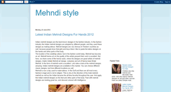 Desktop Screenshot of mehndistyle2.blogspot.com