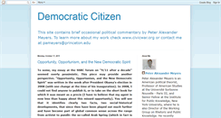 Desktop Screenshot of democraticcitizen.blogspot.com