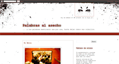 Desktop Screenshot of palabrasalasecho.blogspot.com