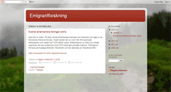 Desktop Screenshot of emigrantforskning.blogspot.com