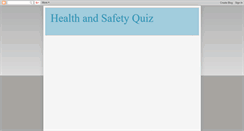 Desktop Screenshot of healthandsafetyquiz.blogspot.com