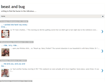 Tablet Screenshot of beastandbug.blogspot.com