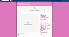 Desktop Screenshot of blog-for-learning.blogspot.com