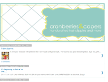 Tablet Screenshot of cranberriesandcapers.blogspot.com