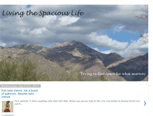 Tablet Screenshot of livingthespaciouslife.blogspot.com