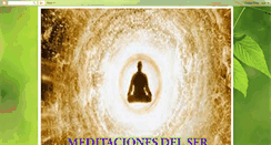 Desktop Screenshot of meditacionesdelser.blogspot.com