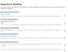 Tablet Screenshot of experiencereading.blogspot.com