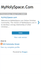 Mobile Screenshot of myholyspace.blogspot.com
