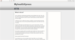 Desktop Screenshot of myhealthxpress.blogspot.com