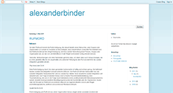 Desktop Screenshot of alexander-binder.blogspot.com