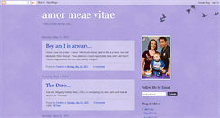 Desktop Screenshot of amormeaevitae.blogspot.com