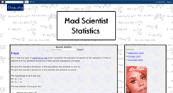 Desktop Screenshot of madscientiststats.blogspot.com