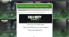 Desktop Screenshot of officialmodernwarfare3beta4u.blogspot.com