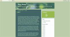 Desktop Screenshot of noahwhaley.blogspot.com