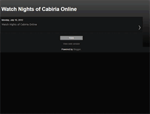 Tablet Screenshot of nights-of-cabiria-full-movie.blogspot.com