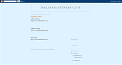 Desktop Screenshot of malaysiafitnessclub.blogspot.com