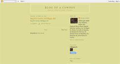 Desktop Screenshot of blogofacowboy.blogspot.com