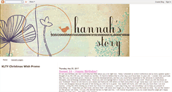 Desktop Screenshot of hannahstory.blogspot.com