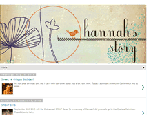 Tablet Screenshot of hannahstory.blogspot.com