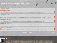 Tablet Screenshot of codezworld.blogspot.com