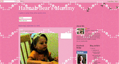 Desktop Screenshot of mom2hannahbear.blogspot.com