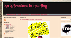 Desktop Screenshot of anadventureinreading.blogspot.com