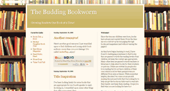 Desktop Screenshot of buddingbookworm.blogspot.com