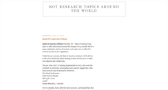 Desktop Screenshot of hot-research-topics.blogspot.com