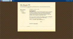 Desktop Screenshot of mysimpletv.blogspot.com