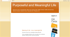 Desktop Screenshot of meaningful-life2009.blogspot.com