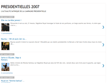 Tablet Screenshot of presidentielles2007.blogspot.com