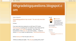 Desktop Screenshot of 4thgradebigquestions.blogspot.com